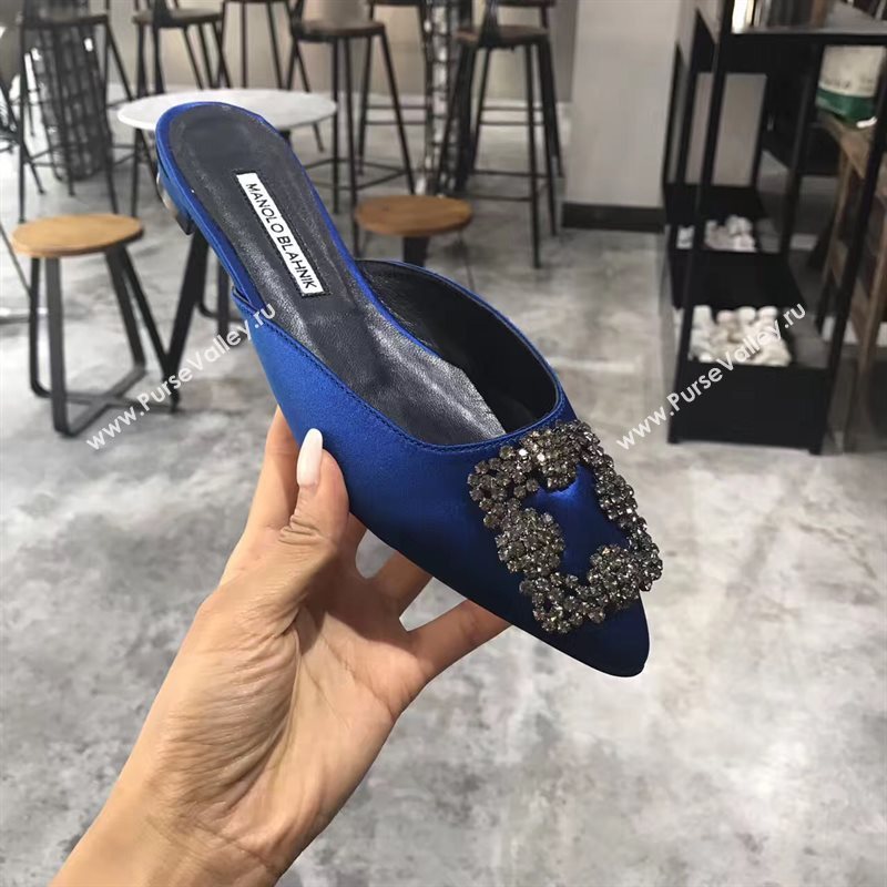 Manolo Blahnik MB blue sandals shoes 4282