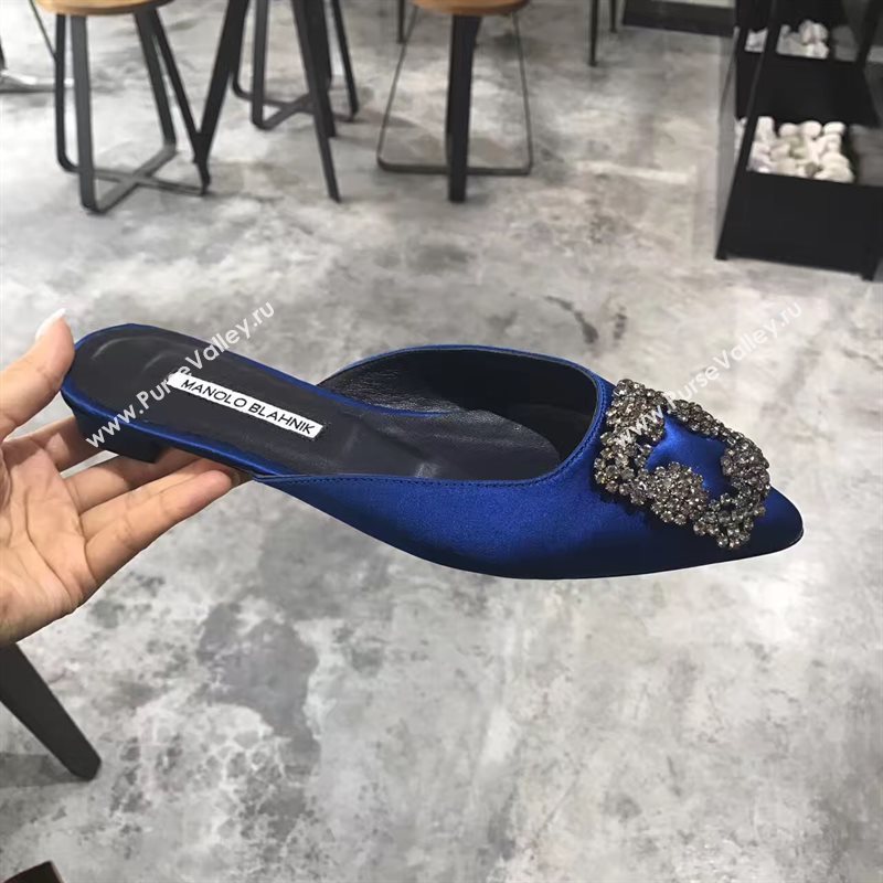 Manolo Blahnik MB blue sandals shoes 4282