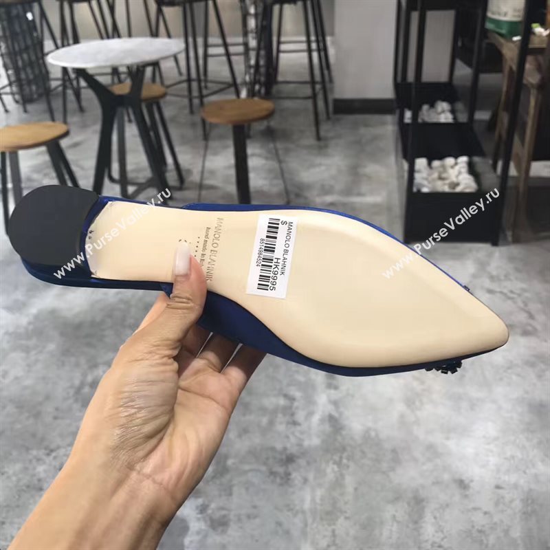 Manolo Blahnik MB blue sandals shoes 4282