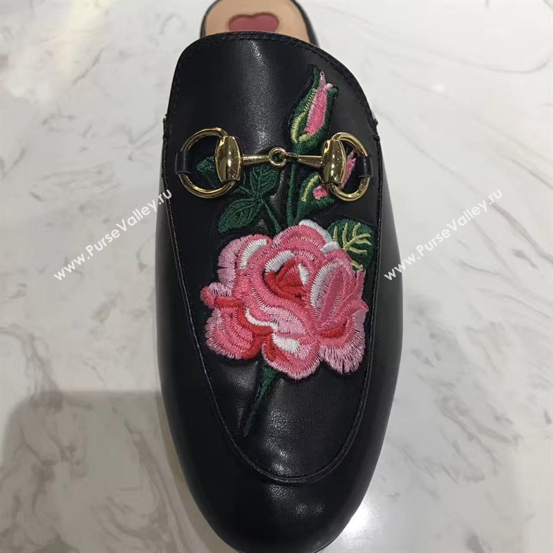 Gucci sandals flower black Shoes 4284