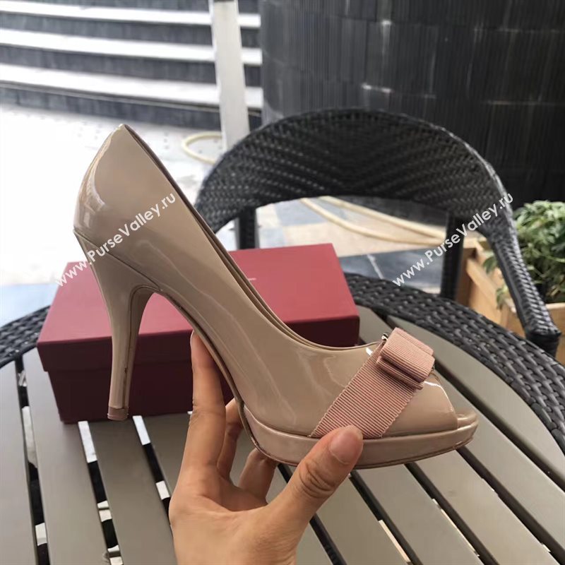 Ferragamo 9.5cm heels nude sandals shoes 4286