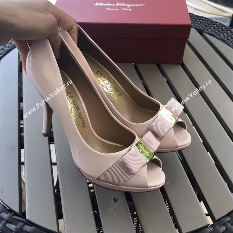 Ferragamo 9.5cm heels cream sandals shoes 4287