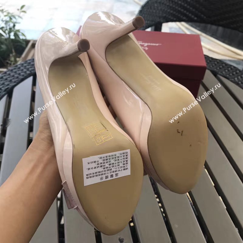 Ferragamo 9.5cm heels cream sandals shoes 4287