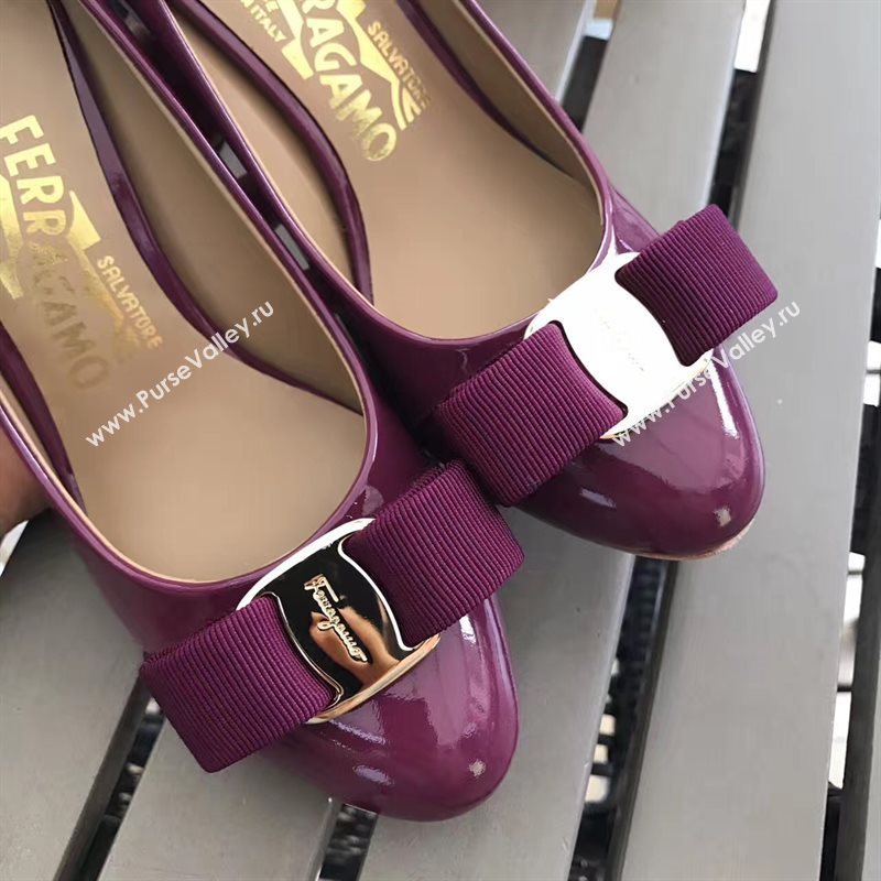 Ferragamo 7cm heels sandals wine paint shoes 4296