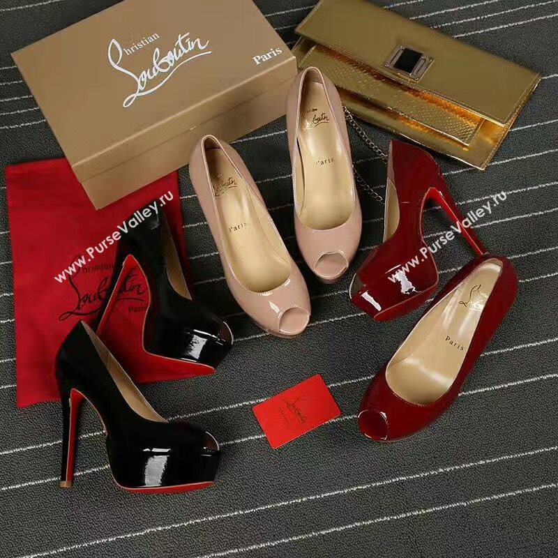 Christian Louboutin CL paint red soled 13cm sandals heels shoes 4200