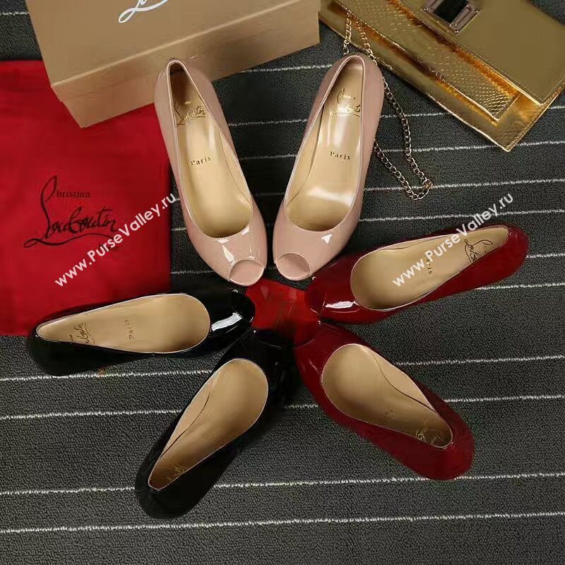 Christian Louboutin CL paint red soled 13cm sandals heels shoes 4200