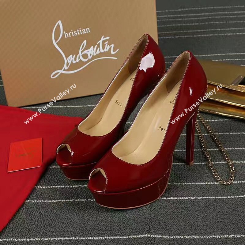 Christian Louboutin CL wine 13cm sandals heels shoes 4202