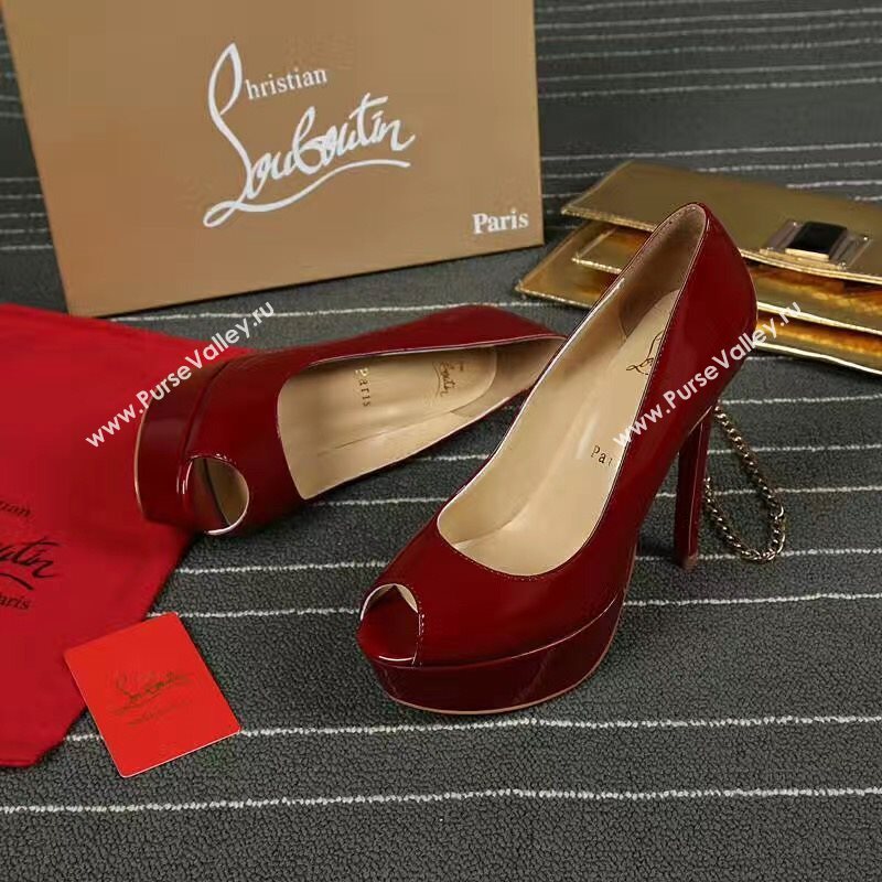 Christian Louboutin CL wine 13cm sandals heels shoes 4202