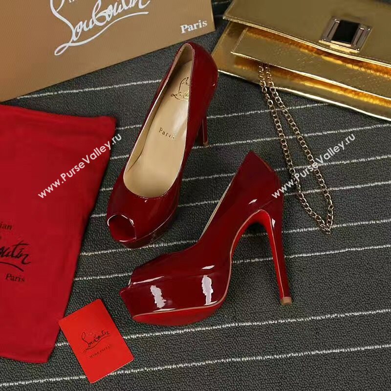 Christian Louboutin CL wine 13cm sandals heels shoes 4202