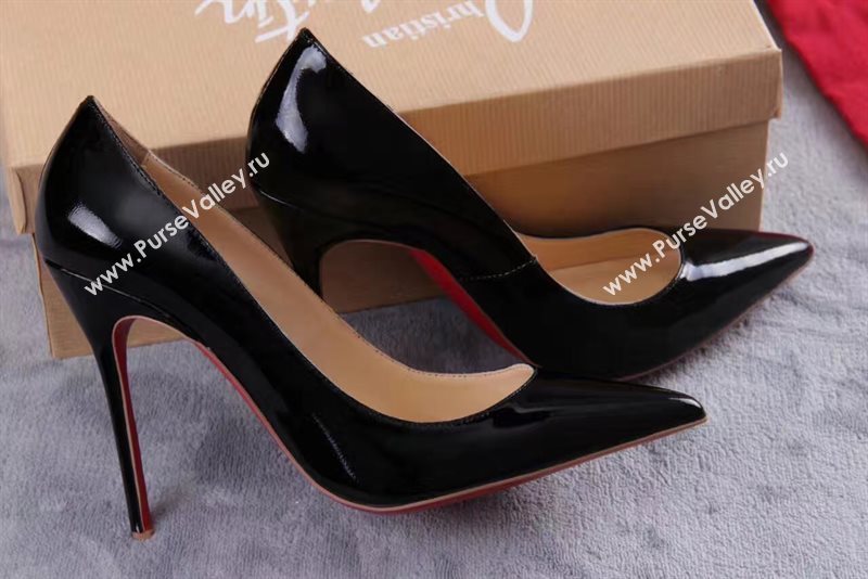 Christian Louboutin CL black 11cm heels sandals soled red shoes 4205