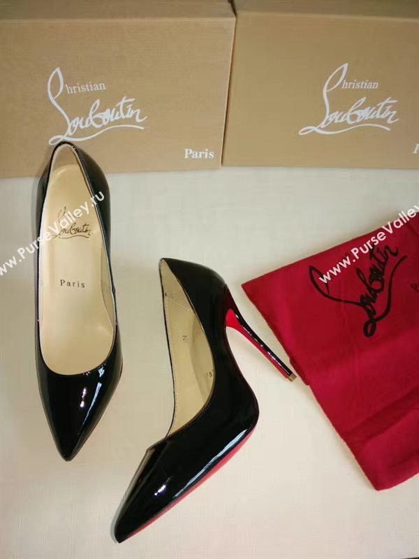 Christian Louboutin CL black 11cm heels sandals soled red shoes 4205