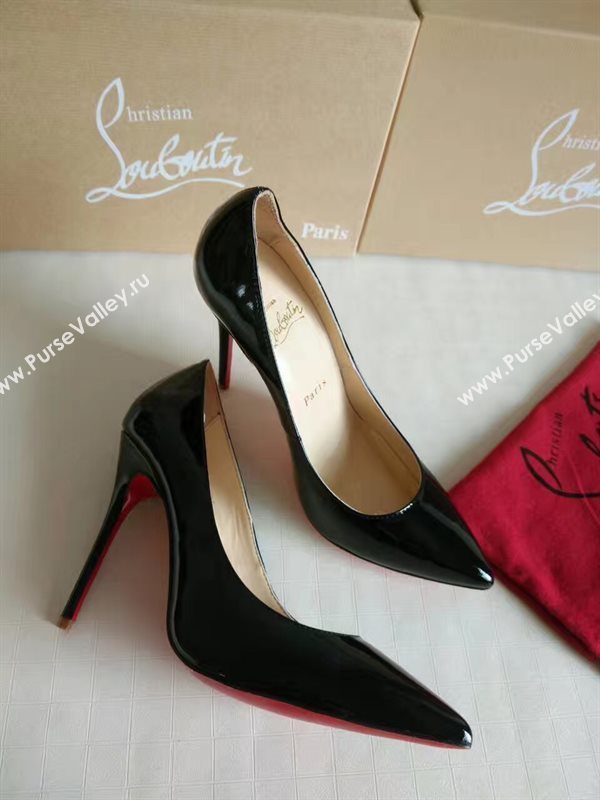 Christian Louboutin CL black 11cm heels sandals soled red shoes 4205