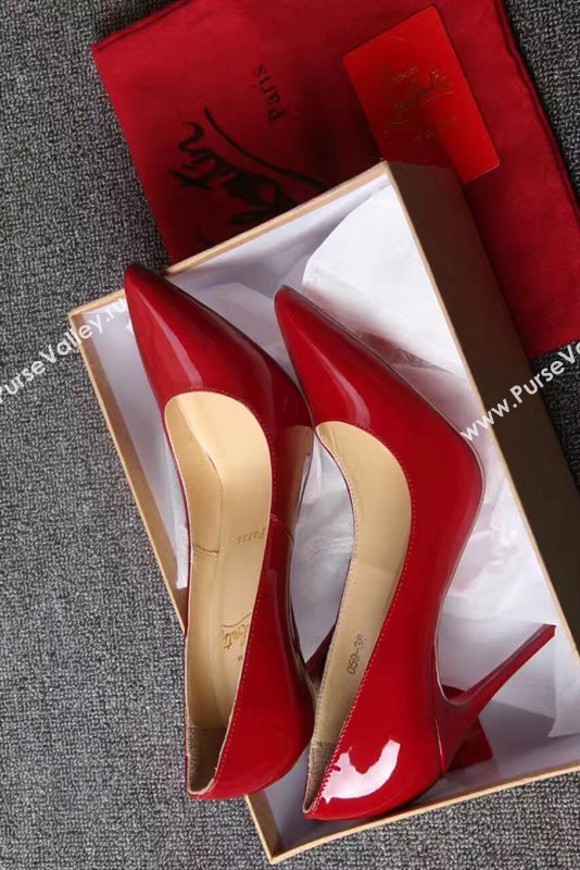 Christian Louboutin CL 11cm heels sandals red paint shoes 4206
