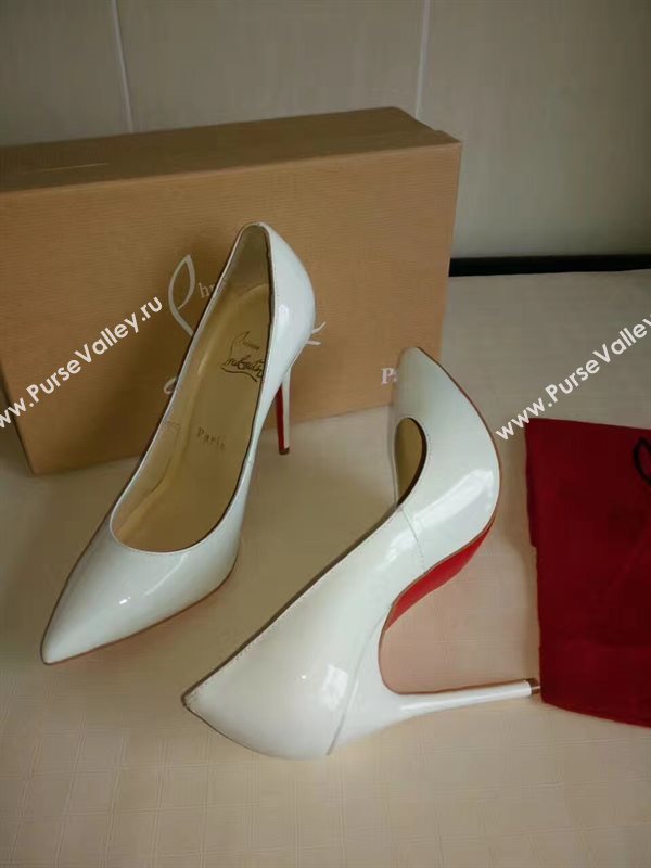 Christian Louboutin CL 11cm heels white sandals shoes 4208