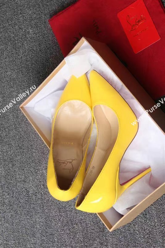 Christian Louboutin CL yellow 11cm sandals heels shoes 4209