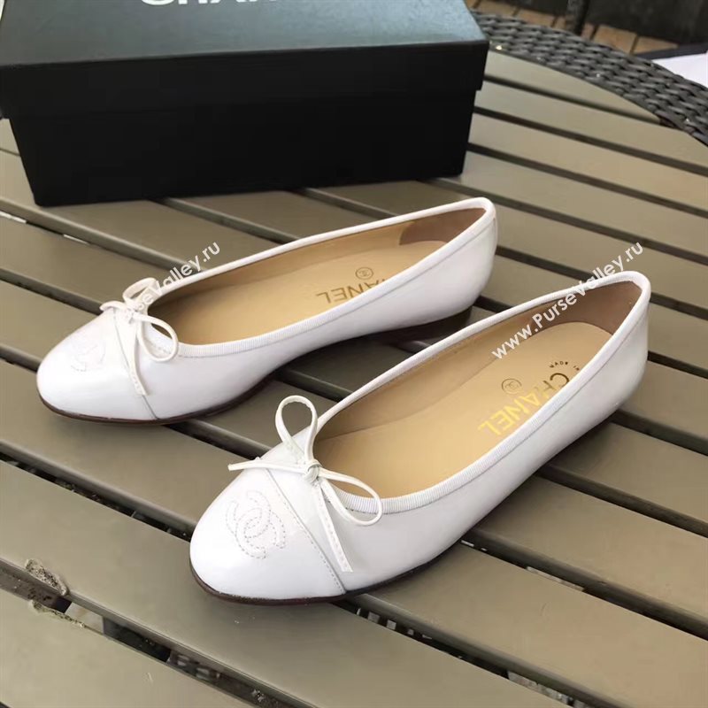 Chanel paint Ballet white shoes 4212