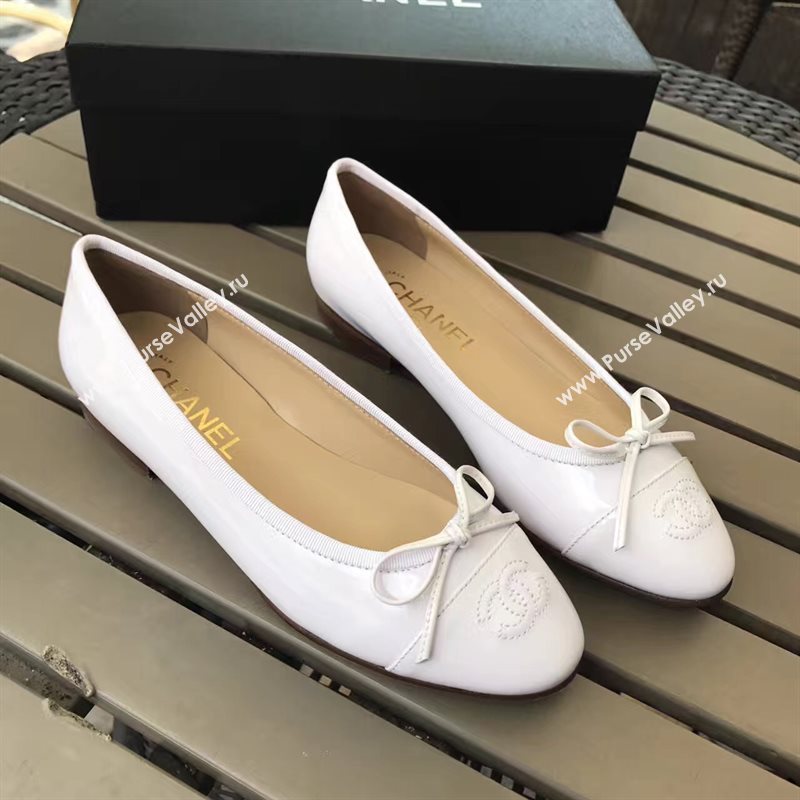 Chanel paint Ballet white shoes 4212