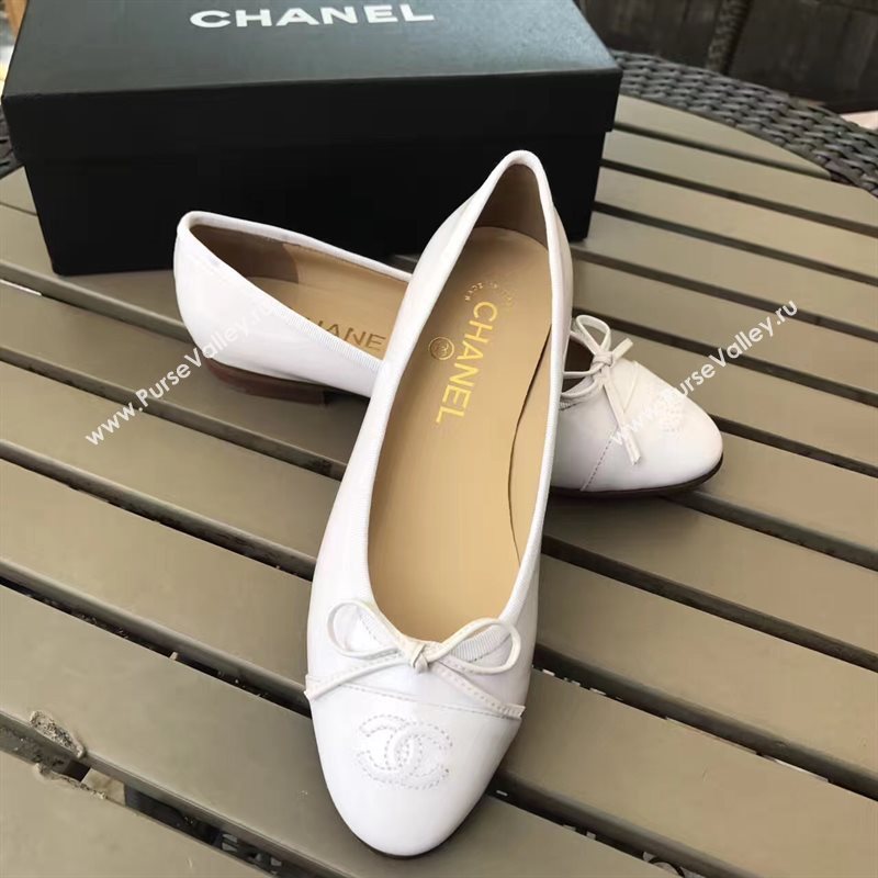 Chanel paint Ballet white shoes 4212