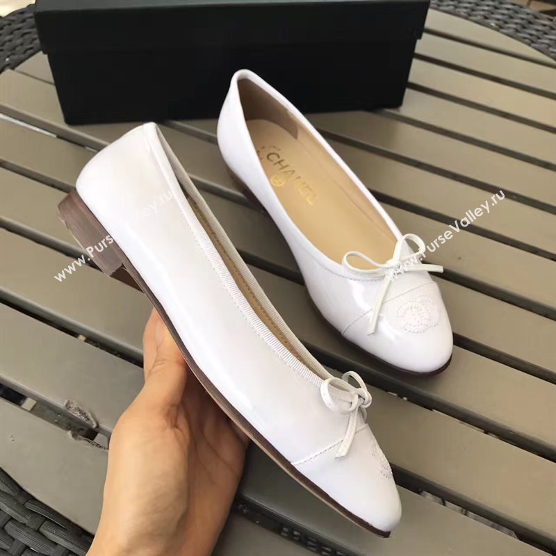 Chanel paint Ballet white shoes 4212