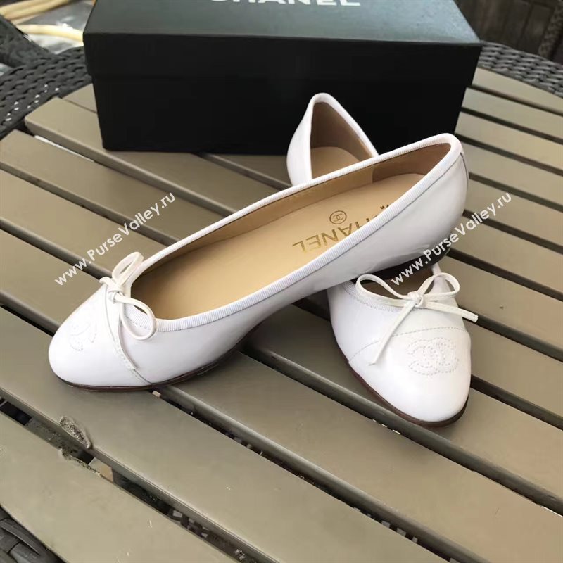Chanel paint Ballet white shoes 4212
