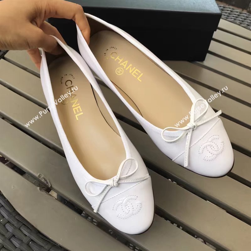 Chanel paint Ballet white shoes 4212