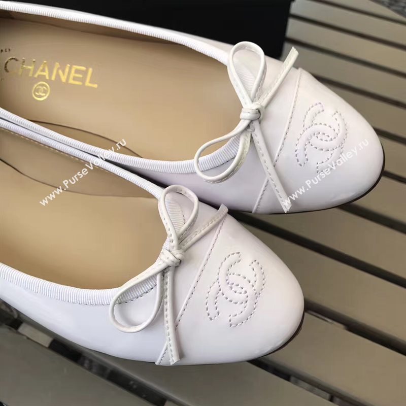 Chanel paint Ballet white shoes 4212