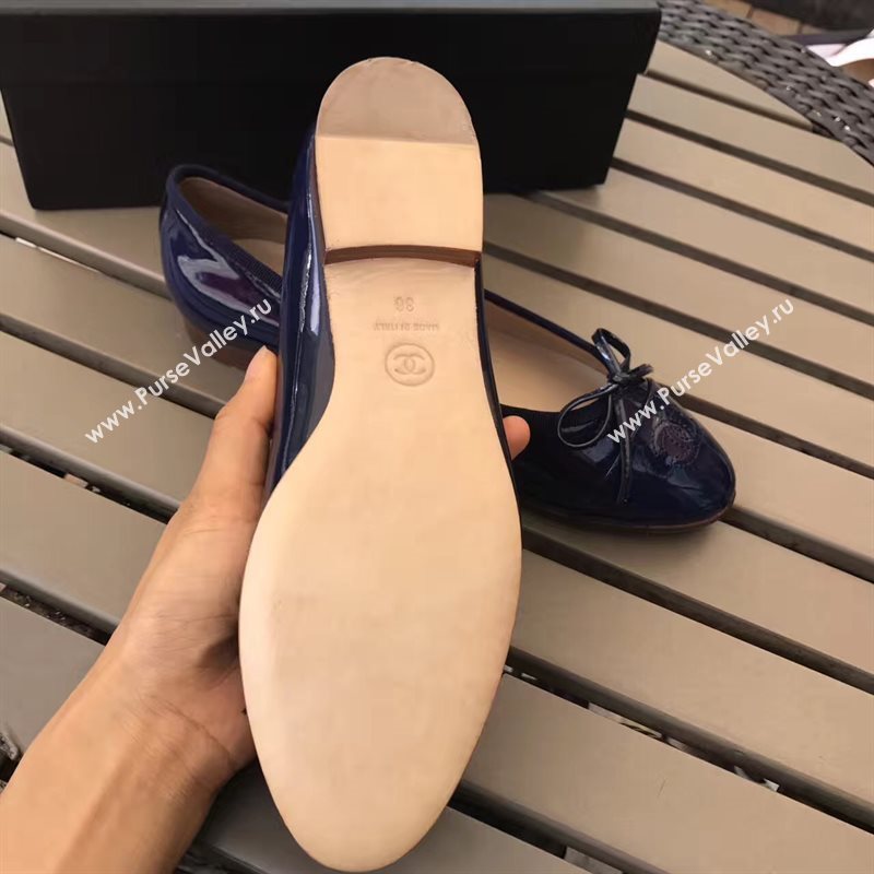 Chanel paint Ballet navy shoes 4213