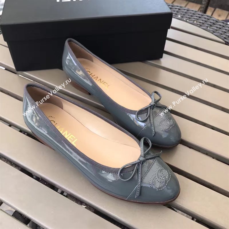 Chanel paint Ballet gray shoes 4216