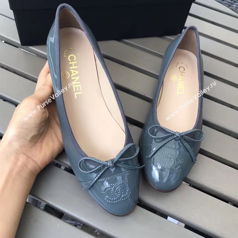 Chanel paint Ballet gray shoes 4216