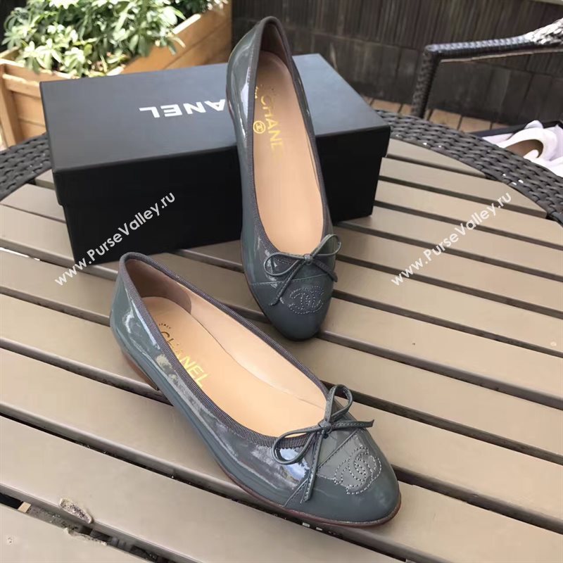 Chanel paint Ballet gray shoes 4216