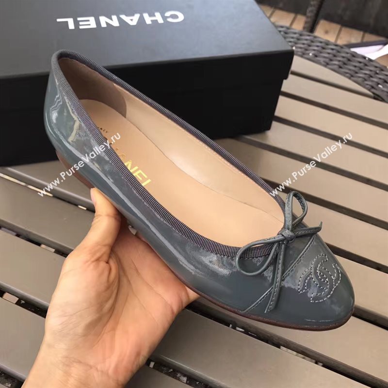 Chanel paint Ballet gray shoes 4216