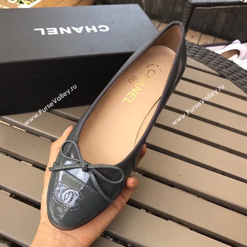 Chanel paint Ballet gray shoes 4216