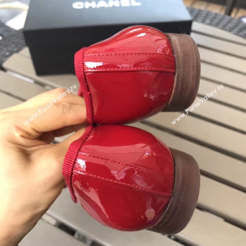 Chanel paint ballet red shoes 4217