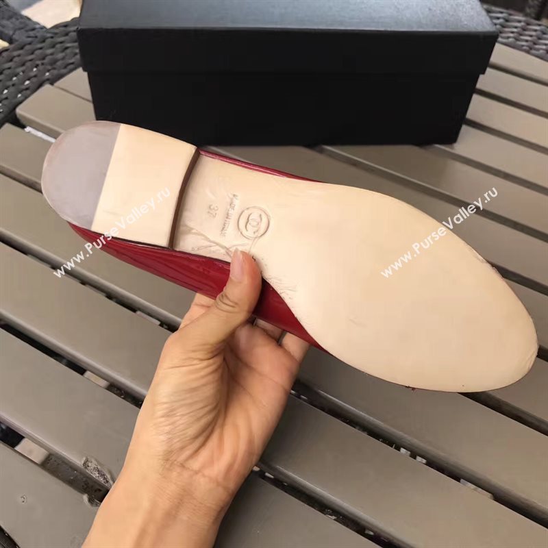 Chanel paint ballet red shoes 4217