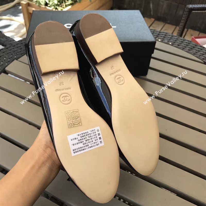 Chanel paint ballet black shoes 4218