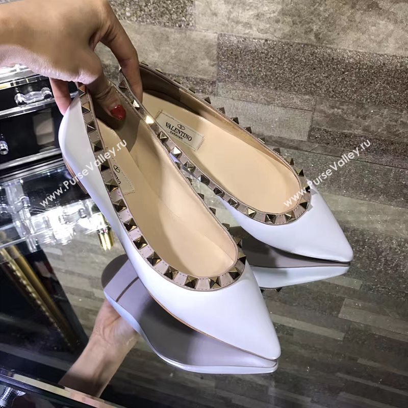 Valentino flats sandals white shoes 4219