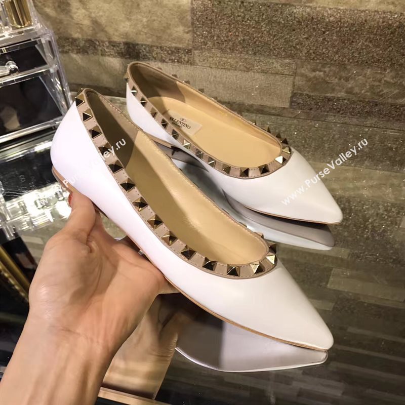 Valentino flats sandals white shoes 4219