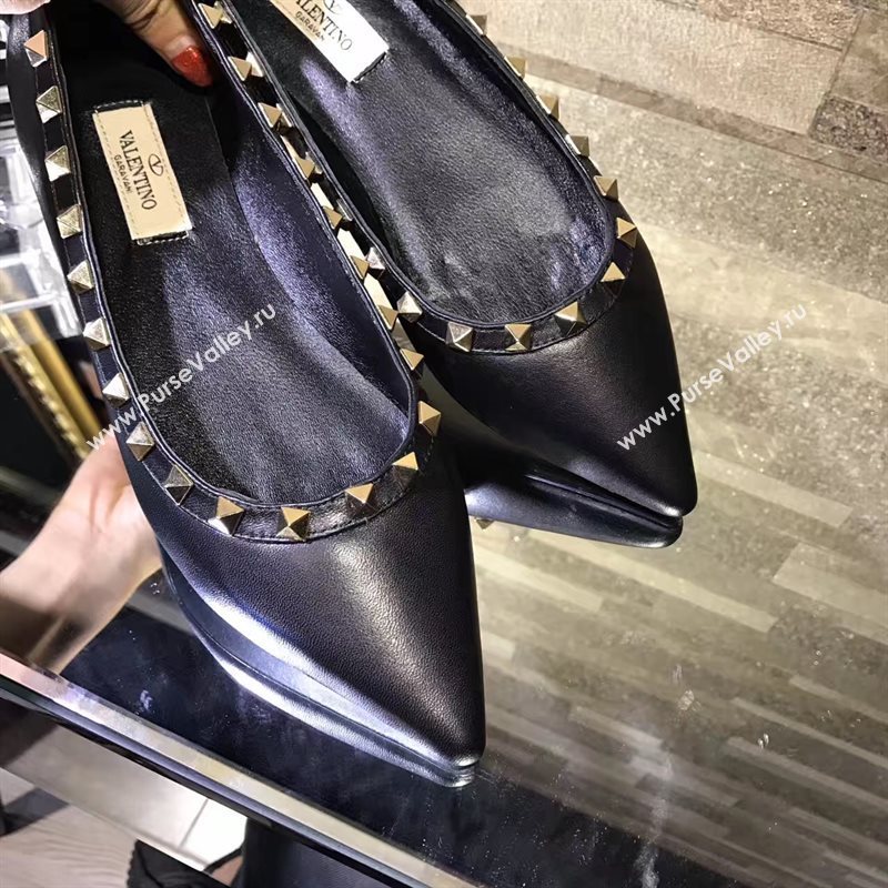 Valentino black sandals flat shoes 4221