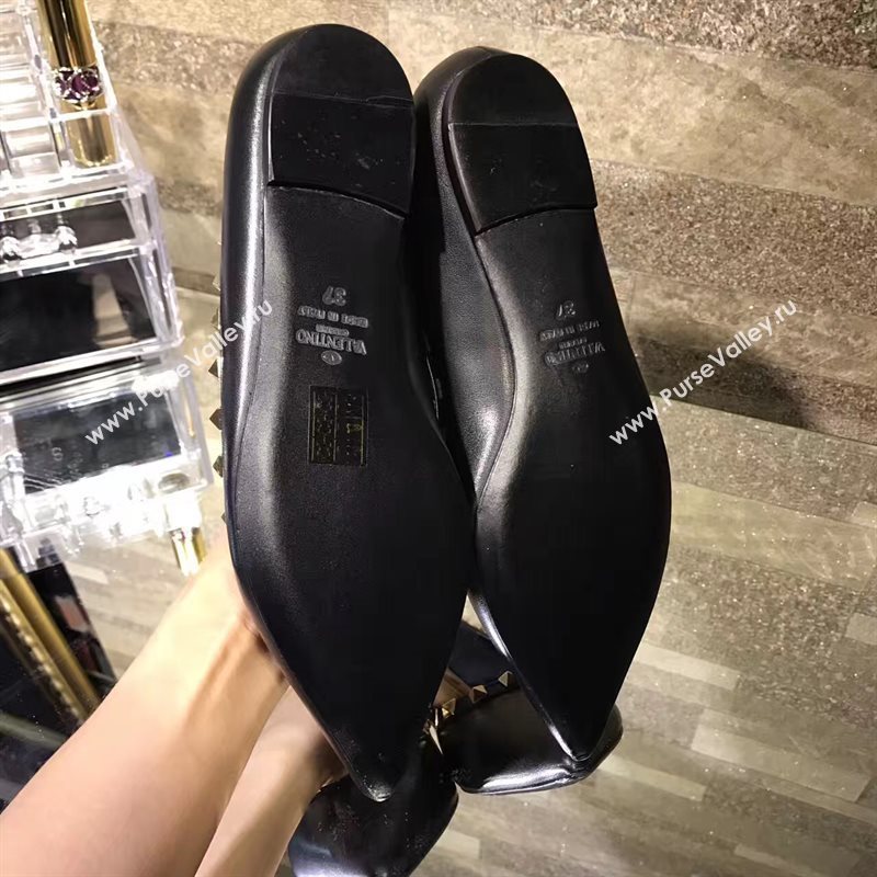 Valentino black sandals flat shoes 4221