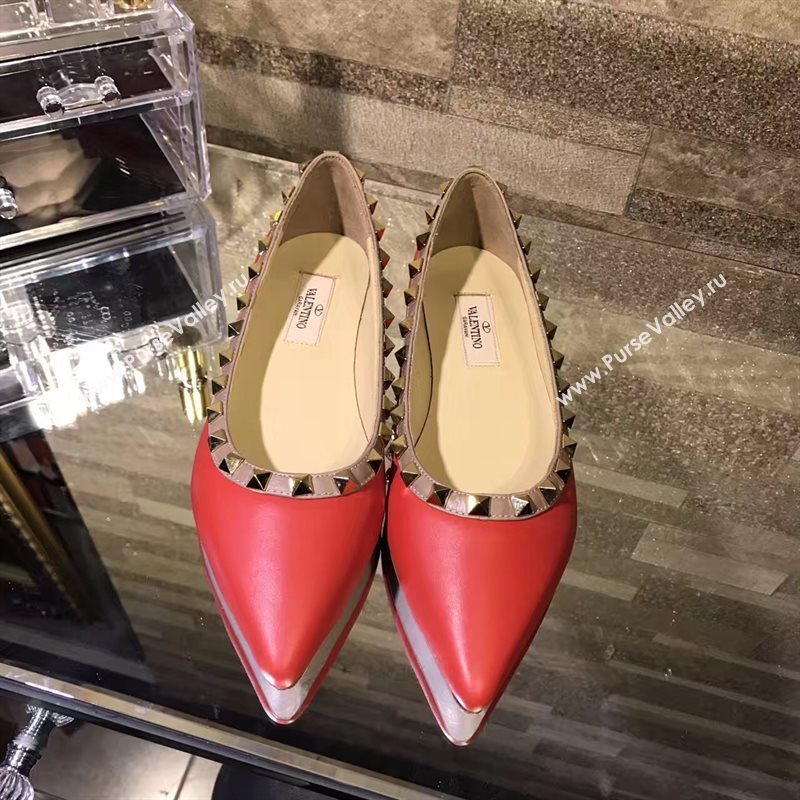 Valentino red flats sandals shoes 4222