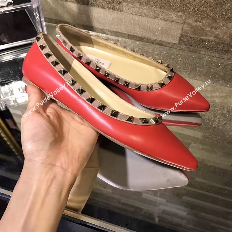 Valentino red flats sandals shoes 4222