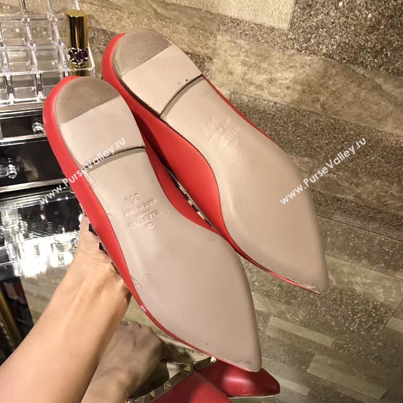 Valentino red flats sandals shoes 4222