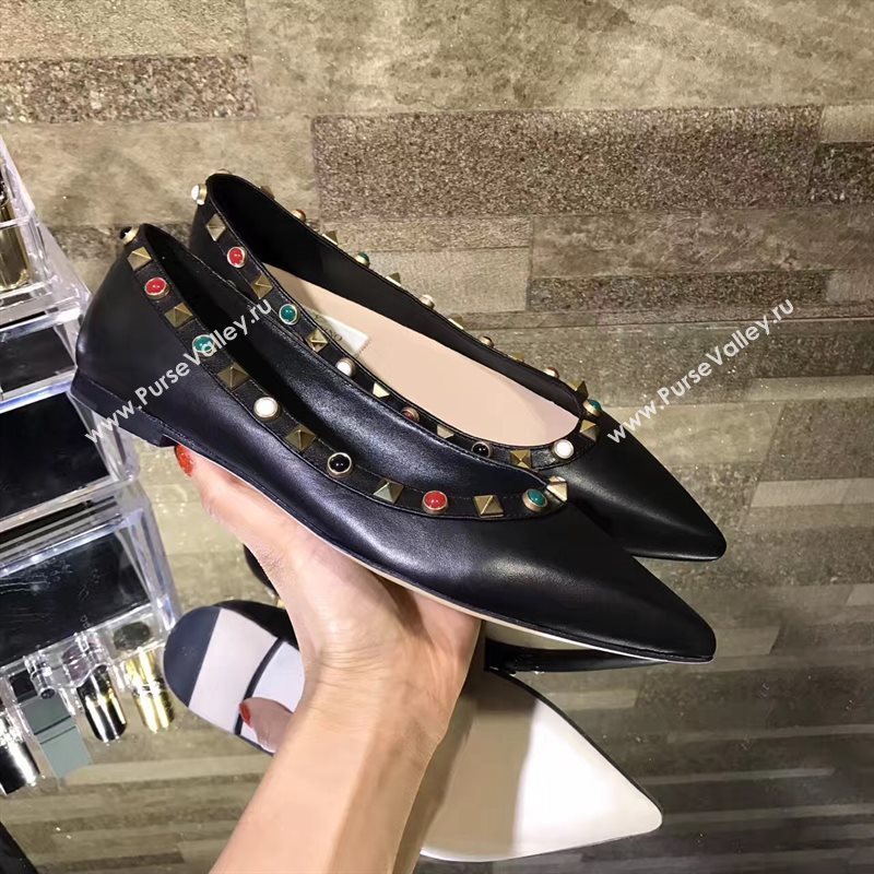 Valentino black sandals flats shoes 4224