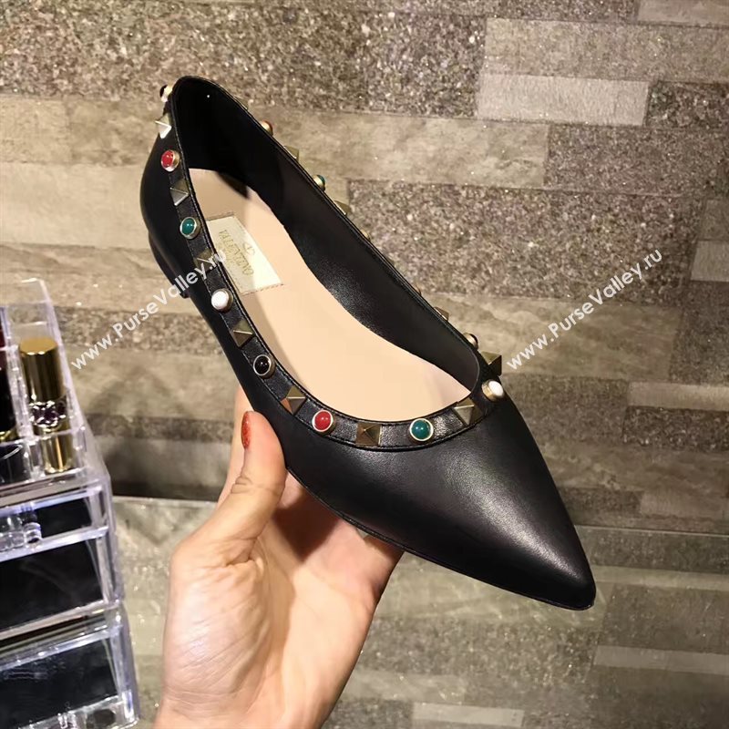 Valentino black sandals flats shoes 4224