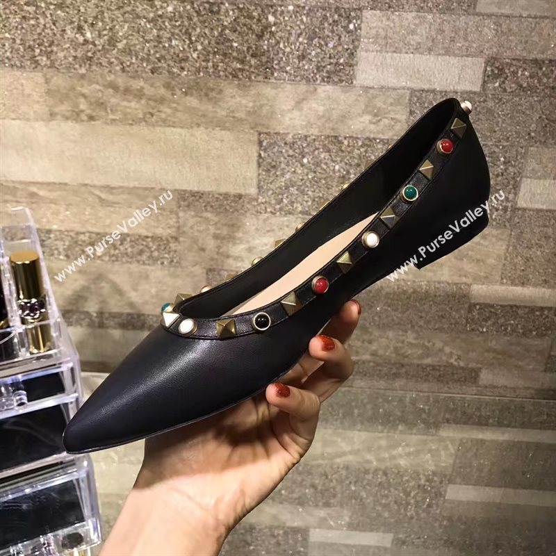 Valentino black sandals flats shoes 4224