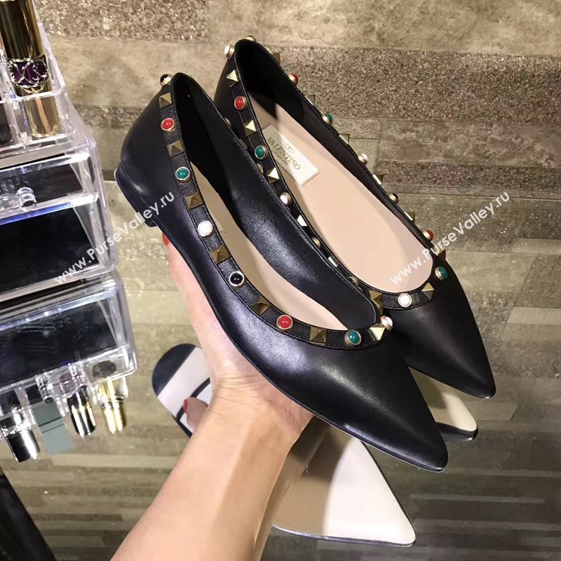 Valentino black sandals flats shoes 4224