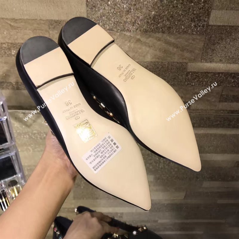 Valentino black sandals flats shoes 4224