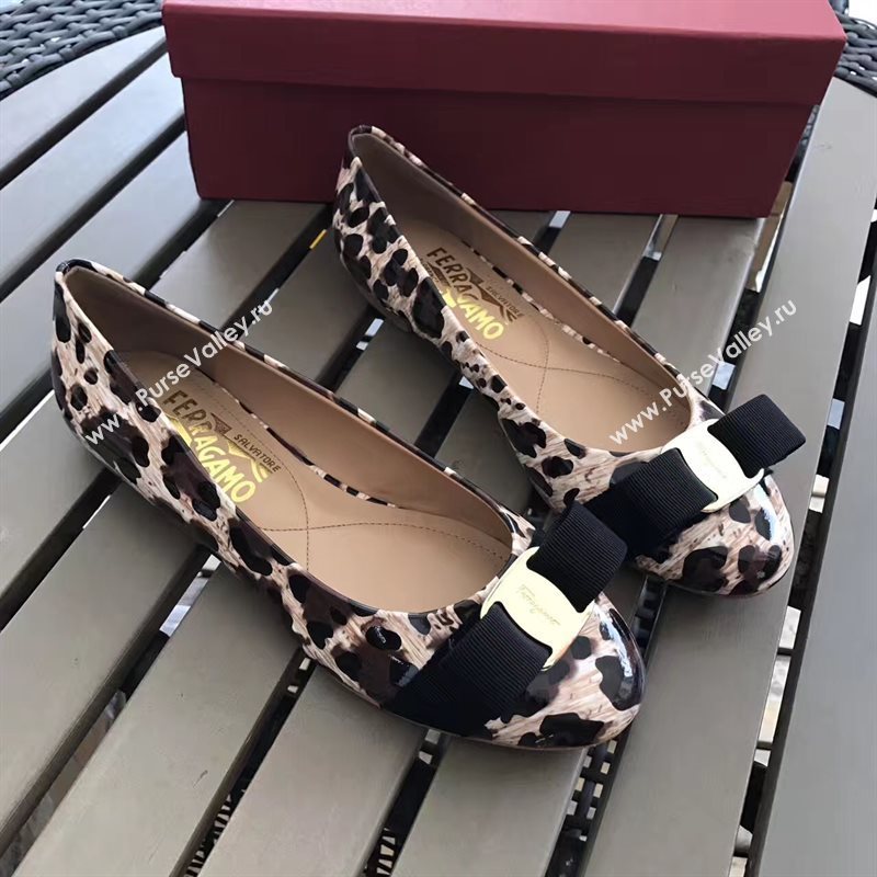 Ferragamo leopard flats shoes 4227