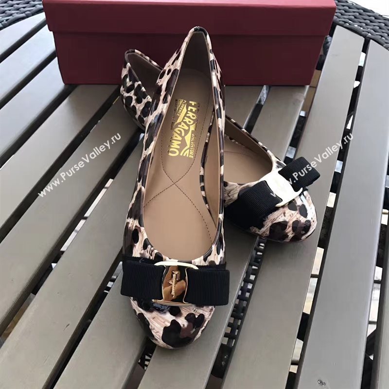 Ferragamo leopard flats shoes 4227