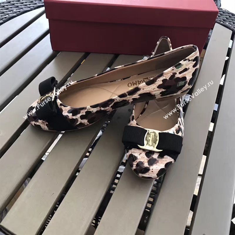 Ferragamo leopard flats shoes 4227